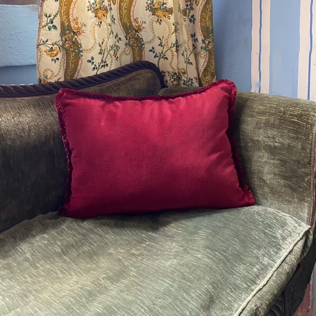 Cuscino ottomano blu