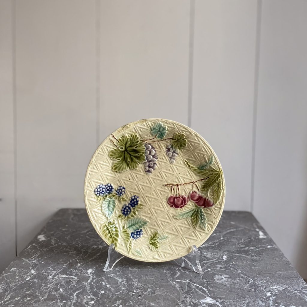 Coppia di piatti barbotine