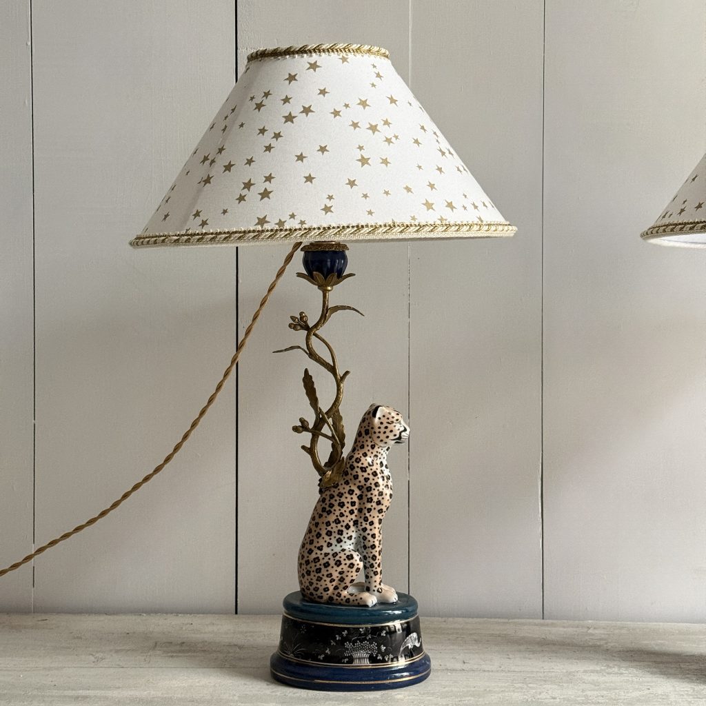 Coppia di lampade a ghepardi